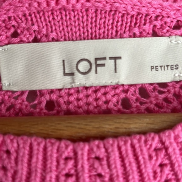 Loft Petite Open Stitch Crewneck sweater - Picture 3 of 3